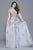 Shail K - 12105 Strapless Sweetheart Beaded A-line Gown In Silver