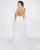 Mac Duggal Prom - 12106M Bedazzled High Neck Sheath Dress With Train In White and Gold