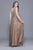 Shail K - 12110 Sequined Deep V-neck A-line Dress In Brown