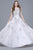 Shail K - 12119 Illusion Scoop Neck Embellished Gown In Silver