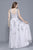 Shail K - 12119 Illusion Scoop Neck Embellished Gown In Silver
