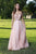 Shail K - 12128 Bedazzled V-neck A-line Dress In Pink