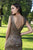 Shail K - 12130 Aztec Pattern Studded V-Neck Prom Dress In Brown and Neutral