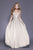 Shail K - 12134 Plunging V-Neck Sequined Tulle Gown In Gold