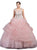 Dancing Queen - 1214 Crystal Embellished Ruffled Quinceanera Gown in Pink