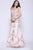 Shail K - 12146 Beaded V-neck Mermaid Dress In Pink
