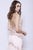 Shail K - 12146 Beaded V-neck Mermaid Dress In Pink