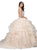 Dancing Queen - 1214 Crystal Embellished Ruffled Quinceanera Gown in Neutral
