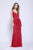 Shail K - 12156 Embellished Plunging Evening Dress In Red