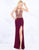 Mac Duggal Prom - 12161M Beaded Halter Jersey Sheath Dress In Red