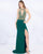Mac Duggal Prom - 12161M Beaded Halter Jersey Sheath Dress In Green