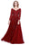 Shail K - 12164W Embellished V-neck Tulle A-line Dress In Red