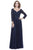 Shail K - 12164 Beaded and Sequin Ornate Long Flowy Evening Gown in Blue