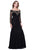 Shail K - 12165 Bead Embellished Long Sleeves Mermaid Gown In Black and Gold