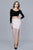 Shail K - 12169 Two Piece Velvet Embellished Tulle Sheath Dress in Black and Pink