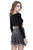 Shail K - 12172 Velvet Two Piece Bedazzled Sheath Dress in Black