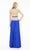 La Femme - 12172 Seductive Jewel Keyhole Neckline Evening Dress In Blue