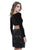 Shail K - 12173 Embellished Two Piece Velvet Sheath Dress in Black and Gray