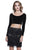 Shail K - 12173 Embellished Two Piece Velvet Sheath Dress in Black and Gray