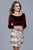 Shail K - 12174 Embellished Two Piece Long Sleeve Dress in Pink and Gold