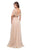 Mac Duggal Couture - 12174D Beaded V-neck A-line Dress With Train
