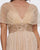 Mac Duggal Couture - 12174D Beaded V-neck A-line Dress With Train In Nude