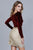 Shail K - 12175 Two Piece Applique Sheath Dress in Neutral and Silver