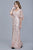 Shail K - 12178W Embellished Trumpet Sleeve V-neck Sheath Dress