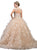 Dancing Queen - 1218 Embellished Illusion Bateau Ruffled Quinceanera Ballgown