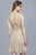 Shail K - 12180 Sequined V-neck Tulle A-line Dress in Gold