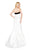 Mac Duggal Black White Red - 12182R Sweetheart Mermaid Gown With Train in White