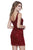 Shail K - 12188 Sleeveless Bead Textured Tulle Cocktail Dress in Red
