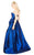 Mac Duggal Flash - 12194L Strapless Ruched High Slit Taffeta Gown
