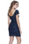 Shail K - 12195 Cap Sleeve Sequined Bodycon Dress in Blue