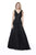 Shail K - 12201 Beaded and Sequin Ornate Tulle A-Line Prom Gown In Black