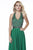 Shail K - 12208 Embellished Halter V-neck Tulle A-line Dress In Green