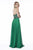 Shail K - Embellished Halter V-neck Tulle A-line Dress 12208 - 1 pc Black In Size 8 Available