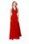 Shail K - 12208 Embellished Halter V-neck Tulle A-line Dress In Red