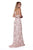 Shail K - 12209 Bedazzled High Halter Tulle Sheath Dress In Pink