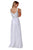 Shail K - 12213 Embellished V-neck Tulle A-line Dress In White