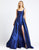 Mac Duggal Evening - 12225D Sleeveless Ballgown With High slit In Blue