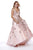 Shail K - 12227 Sequin Embellished Plunging Back Long Gown In Pink