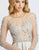 Mac Duggal Evening - 12230D Illusion Floral Embroidered Bejeweled Gown In Gray