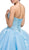 Dancing Queen - 1224 Strapless Sweetheart Lace-up Back Ballgown In Blue