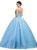 Dancing Queen - 1224 Strapless Sweetheart Lace-up Back Ballgown In Blue