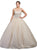 Dancing Queen - 1227 Embellished Illusion Bateau Neck Quinceanera Ballgown