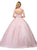 Dancing Queen - 1229 Strapless Beaded Lace Sweetheart Quinceanera Ballgown In Pink