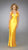 La Femme - Halter Gown with Plunging Neck and Crisscross Back 12298 In Yellow and Gold