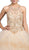 Dancing Queen - 1231 Embellished Halter Quinceanera Ballgown In Nude