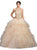 Dancing Queen - 1231 Embellished Halter Quinceanera Ballgown In Nude